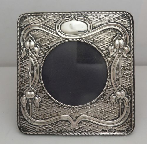 SUPERB ART NOUVEAU SILVER PHOTO FRAME BY AJ ZIMMERMAN - ADDITIONAL PHOTO 8