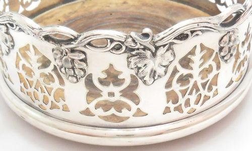 MAGNIFICENT VICTORIAN LARGE SILVER PLATED WINE COASTER - ADDITIONAL PHOTO 2