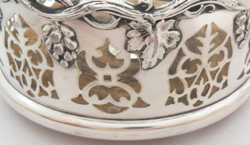 MAGNIFICENT VICTORIAN LARGE SILVER PLATED WINE COASTER - ADDITIONAL PHOTO 5
