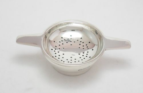 superb silver tea strainer stand birmingham 1962 - CATEGORY: ANTIQUE SILVER - DATED 1960