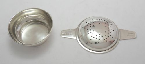 SUPERB SILVER TEA STRAINER STAND BIRMINGHAM 1962 - ADDITIONAL PHOTO 5