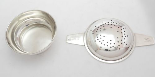 SUPERB SILVER TEA STRAINER STAND BIRMINGHAM 1962 - ADDITIONAL PHOTO 6