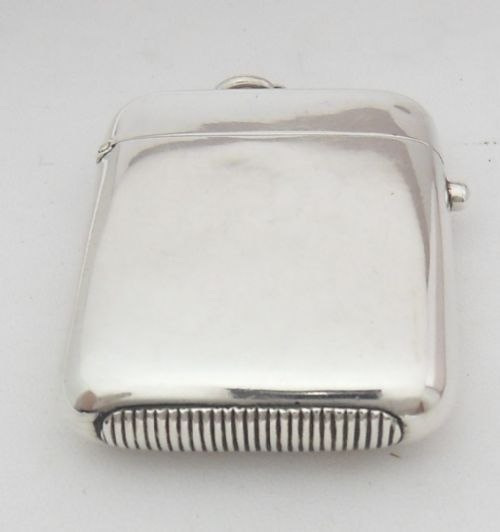 UNUSUAL PUSH BUTTON LID VESTA CASE BIRMINGHAM 1885 - ADDITIONAL PHOTO 1