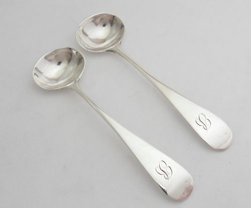 made by hannah northcote georgian silver salt spoons - CATEGORY: ANTIQUE SILVER - DATED GEORGIAN
