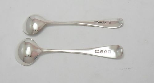 MADE BY HANNAH NORTHCOTE GEORGIAN SILVER SALT SPOONS - ADDITIONAL PHOTO 2