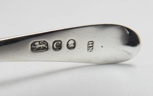 MADE BY HANNAH NORTHCOTE GEORGIAN SILVER SALT SPOONS - ADDITIONAL PHOTO 3