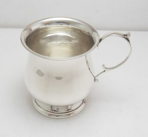 fine silver child's christening cup birmingham 1934 - CATEGORY: ANTIQUE SILVER - DATED 1950