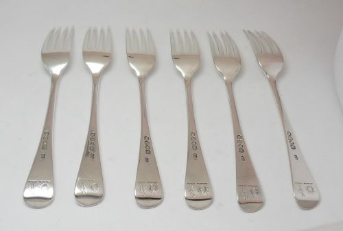SET OF 6 SILVER VICTORIAN DESSERT FORKS LONDON 1841 - ADDITIONAL PHOTO 1