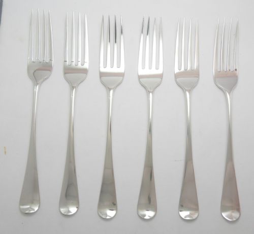 SET OF 6 GEORGIAN SILVER TABLE FORKS LONDON 1803 - ADDITIONAL PHOTO 1