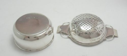 SUPERIOR SILVER TEA STRAINER STAND BIRMINGHAM 1937 - ADDITIONAL PHOTO 4