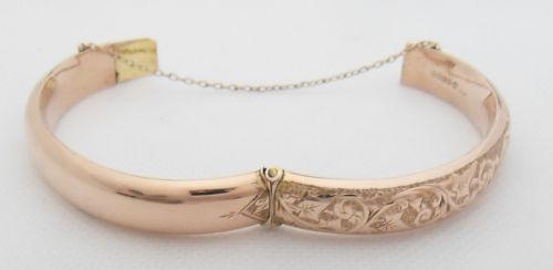 SUPERB VICTORIAN 9CT ROSE GOLD BANGLE CHESTER 1900 - ADDITIONAL PHOTO 2
