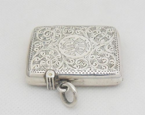 SILVER VESTA CASE BIRMINGHAM 1898 ADIE LOVEKIN - ADDITIONAL PHOTO 1