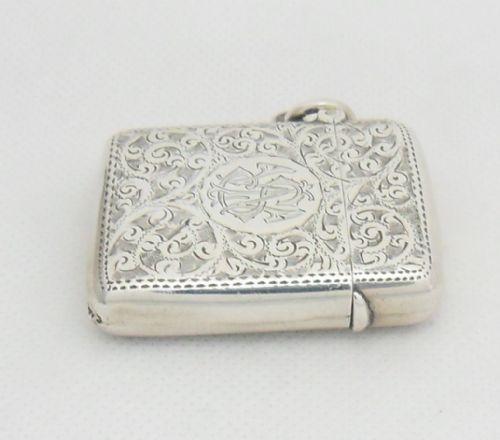 SILVER VESTA CASE BIRMINGHAM 1898 ADIE LOVEKIN - ADDITIONAL PHOTO 3