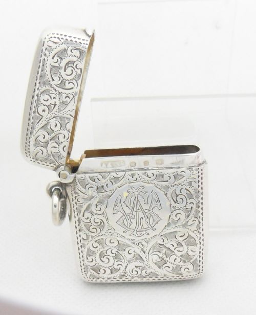 SILVER VESTA CASE BIRMINGHAM 1898 ADIE LOVEKIN - ADDITIONAL PHOTO 5