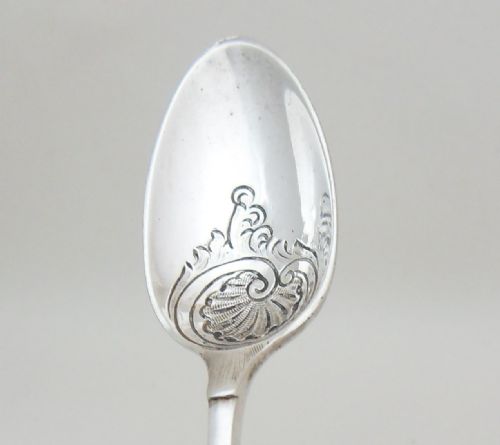 SUPERB CASED SET OF 12 VICTORIAN TEASPOONS LONDON 1876 - ADDITIONAL PHOTO 9