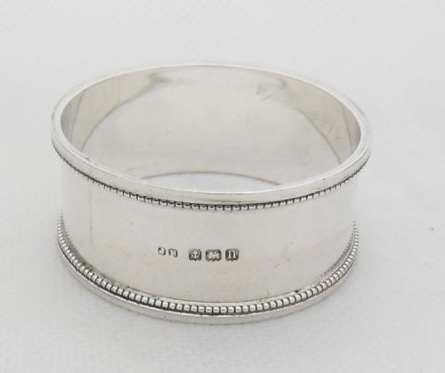 fine napkin ring birmingham 1912 by john rose - CATEGORY: ANTIQUE SILVER - DATED 1920
