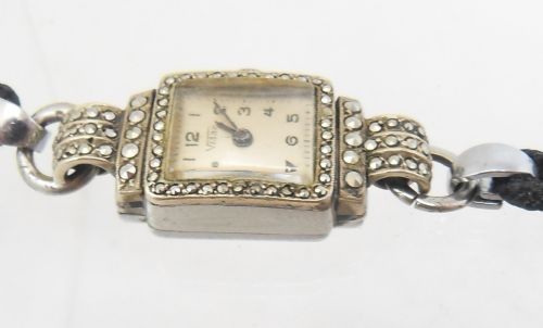 VIDAR ART DECO MARCASITE SET COCKTAIL WATCH GWO - ADDITIONAL PHOTO 2
