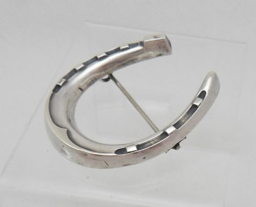 VICTORIAN SILVER HORSESHOE BROOCH CHESTER 1887 - ADDITIONAL PHOTO 4