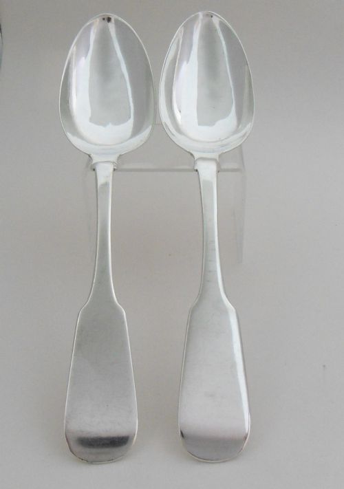 pair of william iv silver serving spoons newcastle 1831 - CATEGORY: ANTIQUE SILVER - DATED REGENCY