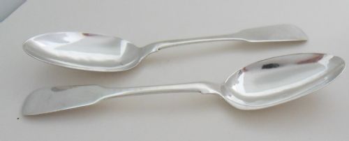 PAIR OF WILLIAM IV SILVER SERVING SPOONS NEWCASTLE 1831 - ADDITIONAL PHOTO 6