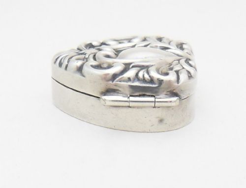 HEART SHAPED SILVER MINIATURE BOX BIRMINGHAM 1906 - ADDITIONAL PHOTO 2