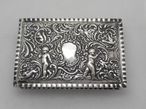 stunning silver trinket box london 1901 goldsmiths silversmiths - CATEGORY: ANTIQUE BOXES - DATED VICTORIAN