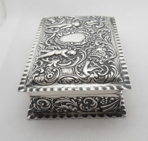 STUNNING SILVER TRINKET BOX LONDON 1901 GOLDSMITHS SILVERSMITHS - ADDITIONAL PHOTO 6