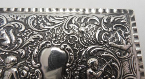 STUNNING SILVER TRINKET BOX LONDON 1901 GOLDSMITHS SILVERSMITHS - ADDITIONAL PHOTO 8