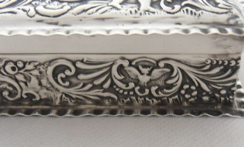 STUNNING SILVER TRINKET BOX LONDON 1901 GOLDSMITHS SILVERSMITHS - ADDITIONAL PHOTO 9