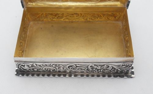 STUNNING SILVER TRINKET BOX LONDON 1901 GOLDSMITHS SILVERSMITHS - ADDITIONAL PHOTO 11