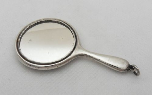 SILVER SMALL CHATELAINE MIRROR CIRCA 1920 - ADDITIONAL PHOTO 6