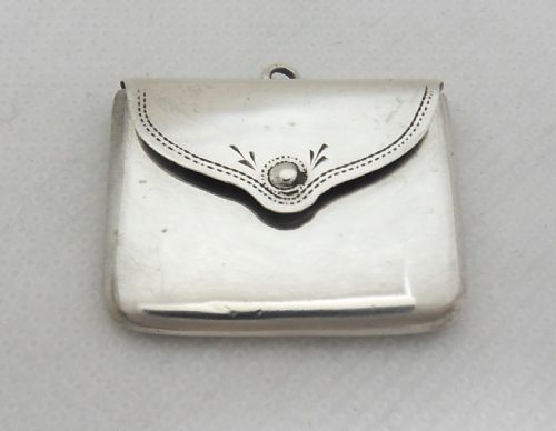 silver satchel form stamp case birmingham 1912 - CATEGORY: ANTIQUE SILVER - DATED 1920