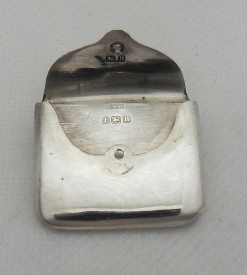 SILVER SATCHEL FORM STAMP CASE BIRMINGHAM 1912 - ADDITIONAL PHOTO 1
