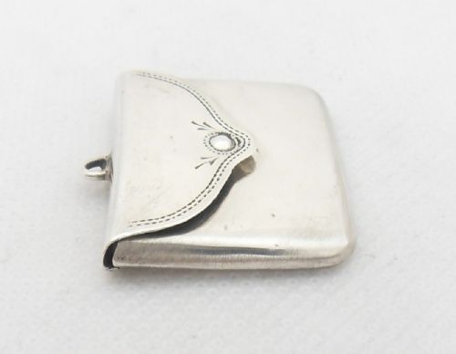 SILVER SATCHEL FORM STAMP CASE BIRMINGHAM 1912 - ADDITIONAL PHOTO 2