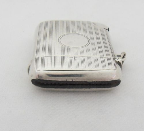 RARE SILVER VESTA CASE WITH CIGAR CUTTER BIRMINGHAM 1911 - ADDITIONAL PHOTO 3