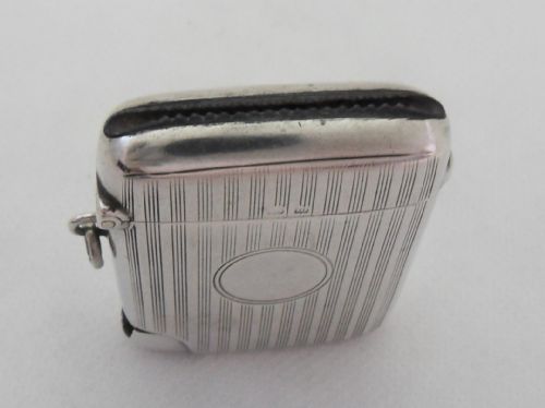 RARE SILVER VESTA CASE WITH CIGAR CUTTER BIRMINGHAM 1911 - ADDITIONAL PHOTO 9