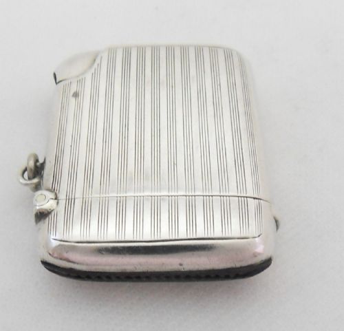 RARE SILVER VESTA CASE WITH CIGAR CUTTER BIRMINGHAM 1911 - ADDITIONAL PHOTO 11
