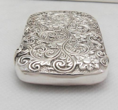 STUNNING UNUSUAL SILVER VESTA CASE CHESTER 1886 - ADDITIONAL PHOTO 6