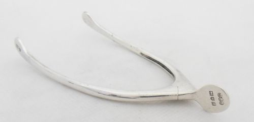 silver wishbone sugar tongs london 1908 - CATEGORY: ANTIQUE SILVER - DATED EDWARDIAN