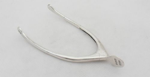 SILVER WISHBONE SUGAR TONGS LONDON 1908 - ADDITIONAL PHOTO 1
