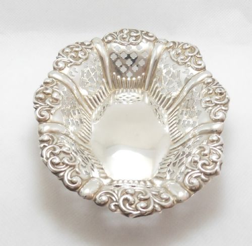 EDWARDIAN SILVER BON BON DISH BIRMINGHAM 1901 - ADDITIONAL PHOTO 1