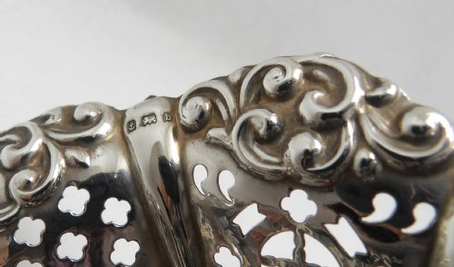 EDWARDIAN SILVER BON BON DISH BIRMINGHAM 1901 - ADDITIONAL PHOTO 7