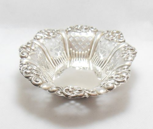 EDWARDIAN SILVER BON BON DISH BIRMINGHAM 1901 - ADDITIONAL PHOTO 8