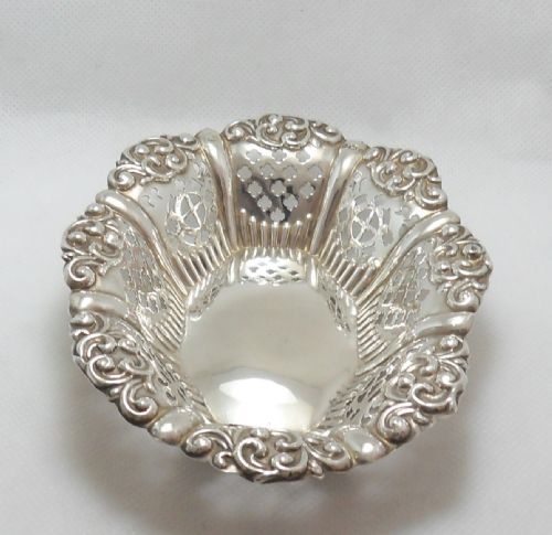 EDWARDIAN SILVER BON BON DISH BIRMINGHAM 1901 - ADDITIONAL PHOTO 9