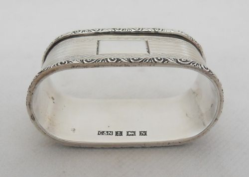 SUPERB OBLONG SILVER NAPKIN RING BIRMINGHAM 1962 - ADDITIONAL PHOTO 8