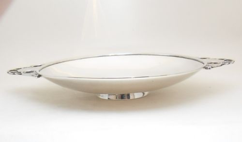 SILVER TWIN HANDLED DISH LONDON 1937 - ADDITIONAL PHOTO 1