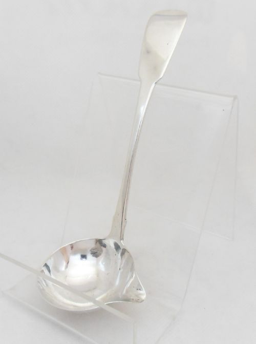 george iii dublin silver sauce ladle by william cummins - CATEGORY: ANTIQUE SILVER - DATED GEORGIAN