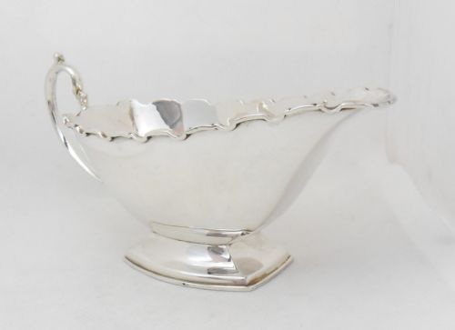 FINE SILVER SAUCE BOAT BIRMINGHAM 1913 - ADDITIONAL PHOTO 4
