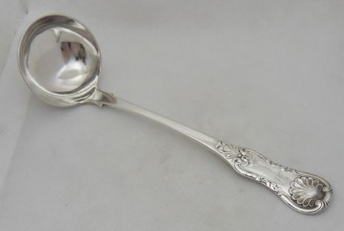 GLASGOW 1829 SCOTTISH SILVER SAUCE LADLE BY GEORGE WHITE - ADDITIONAL PHOTO 2
