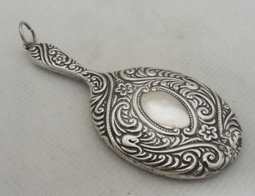 EDWARDIAN SILVER CHATELAINE MIRROR CHESTER 1904 CRISFORD AND NORRIS LTD - ADDITIONAL PHOTO 1